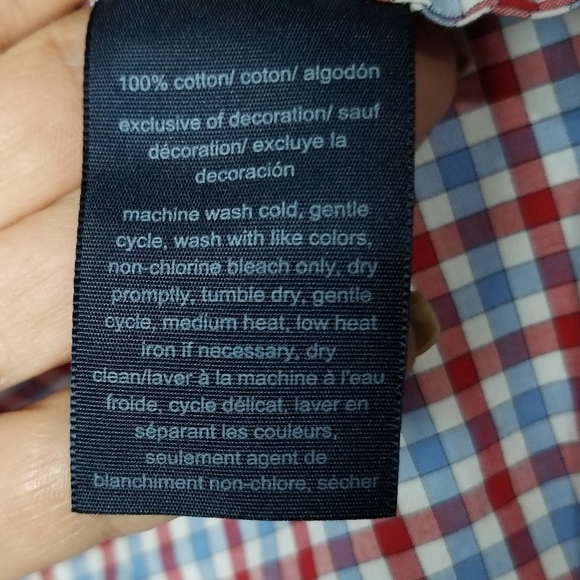 Tommy Hilfiger gingham button down shirt size L - Picture 5 of 6